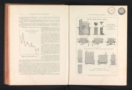 Photographic reproduction of a drawing depicting machines