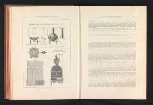 Photographic reproduction of a drawing, depicting machines for thickening liquids