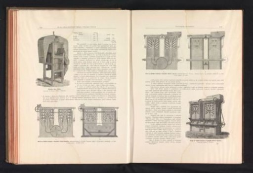 Photographic reproductions of a drawing showing cross-sections of a cleaning machine