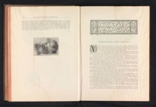 Photographic reproductions of a drawing showing an exterior of a watermill