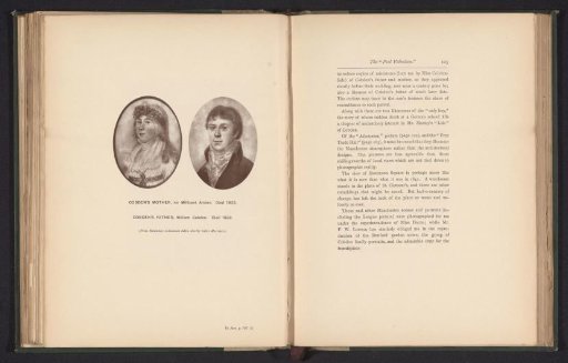 Two photographic reproductions of portraits of the father and mother of Richard Cobden