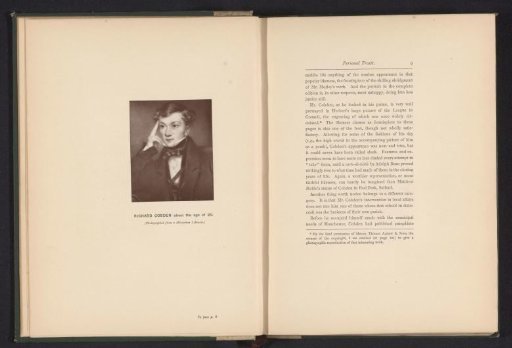 Photographic reproduction of a portrait of Richard Cobden