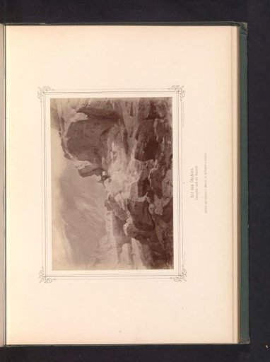 Photographic reproduction of a painting of the Grimsel Pass with pack mules
