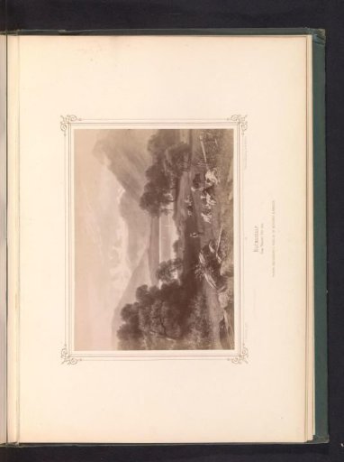 Photographic reproduction of a painting of a view of the Blüemlisalp