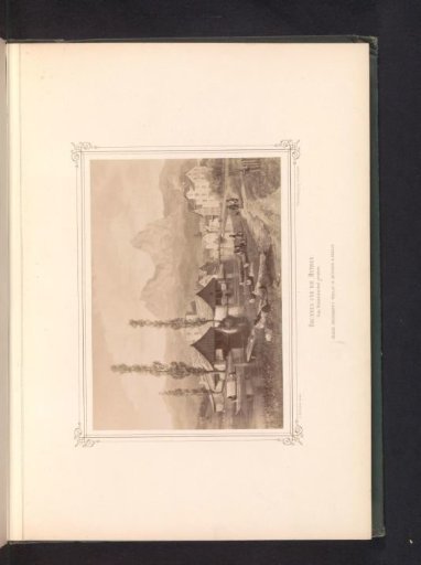 Photographic reproduction of a painting of a view of Brunnen and the Mythen mountain