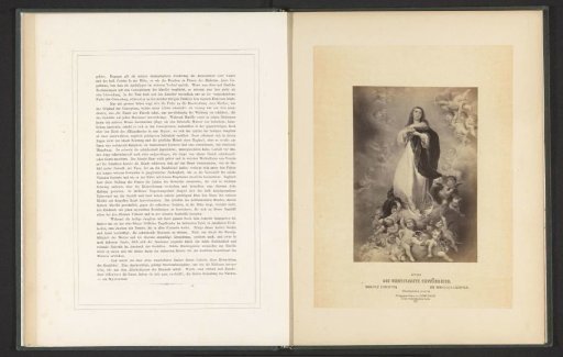 Photographic reproduction of an engraving after the Immaculate Conception of Mary by Bartolomé Esteban Murillo