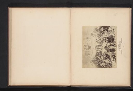 Photographic reproduction of a drawing of the Crusaders for wall paintings for the stairwell of the Neues Museum in Berlin