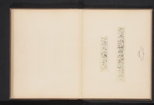 Photographic reproductions of two drawings for decorative friezes for wall paintings for the staircase of the Neues Museum in Berlin