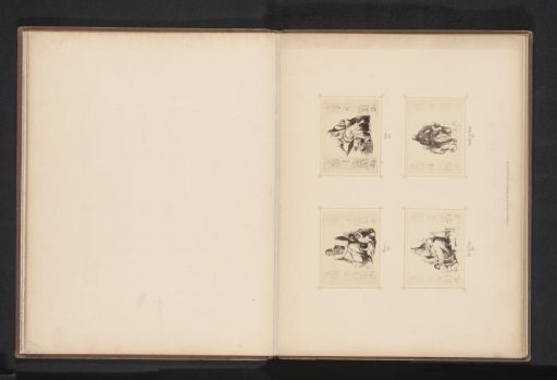 Photographic reproductions of four drawings of Moses, Solon, Charlemagne, and Frederick the Great for wall paintings for the stairwell of the Neues Museum in Berlin