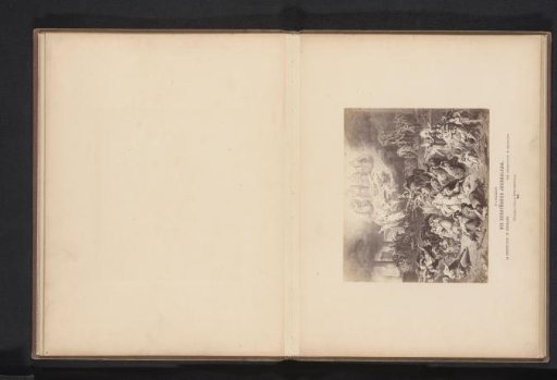 Photographic reproduction of a drawing of the destruction of Jerusalem for wall paintings for the stairwell of the Neues Museum in Berlin