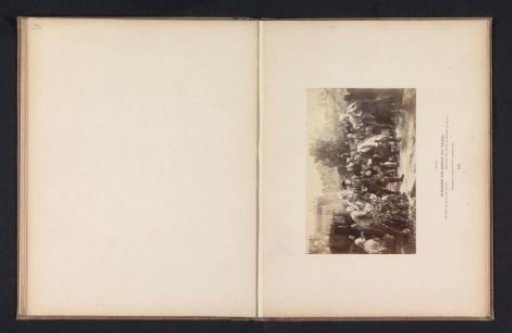 Photographic reproduction of a painting of Frederick the Great before a carriage by Adolf Menzel