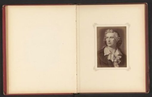 Photographic reproduction of a portrait of Friedrich von Schiller