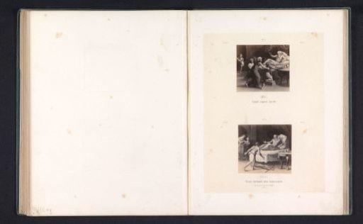 Photographic reproductions of prints after frescoes depicting Isaac blessing Jacob and Esau asking for a blessing by Raphael for the loggias in the Vatican