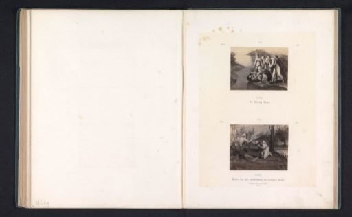 Photographic Reproductions of Prints after Frescoes with Depictions of Moses Found on the Nile and Moses before the Burning Bush by Raphael for the Loggias in the Vatican