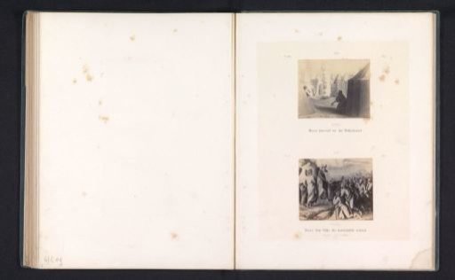 Photographic Reproductions of Prints after Frescoes with Depictions of Moses Kneeling before a Manifestation of Clouds and Showing the Ten Commandments to the People by Raphael for the Loggias in the Vatican