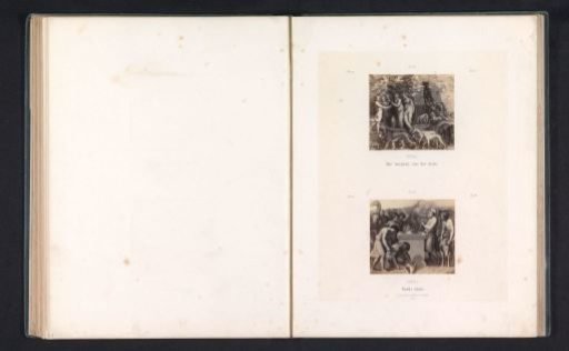 Photographic reproductions of prints after frescoes depicting Noah's Ark and the Sacrifice of Noah by Raphael for the loggias in the Vatican