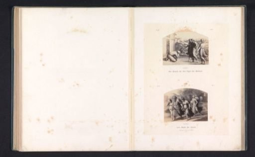 Photographic reproductions of prints after frescoes depicting the Visit of the Angels to Abraham and Lot's Flight from Sodom by Raphael for the loggias in the Vatican