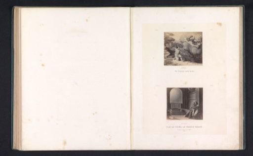 Photographic reproductions of prints after frescoes depicting God guiding Isaac and Isaac and Rebekah being overheard by Raphael for the loggias in the Vatican