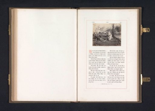 Photographic reproduction of a print after a fresco of Moses and the Burning Bush by Raphael for the loggias in the Vatican