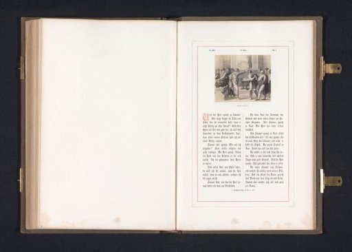 Photographic reproduction of a print after a fresco of the anointing of David as king by Raphael for the loggias in the Vatican