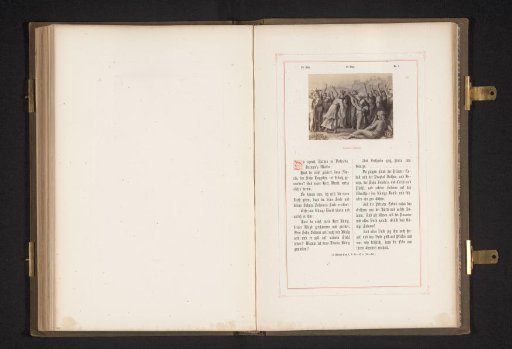 Photographic reproduction of a print after a fresco of Zadok anointing Solomon as king by Raphael for the loggias in the Vatican