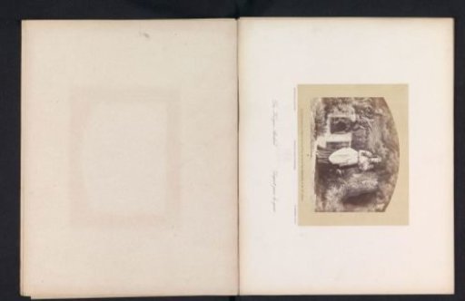 Photographic reproduction of a drawing of a soldier taking leave from his horse from a woman holding a child in her arms