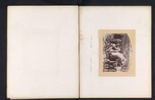 Photographic reproduction of a drawing of a traitor, presumably, being held by two men and three soldiers who are reading a letter