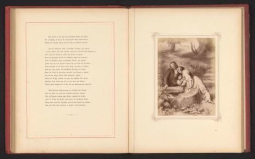 Photographic reproduction of a painting depicting Hermann and Dorothea at a Well