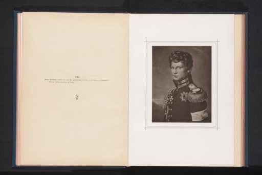 Photographic reproduction of a portrait of Wilhelm I at the age of seventeen