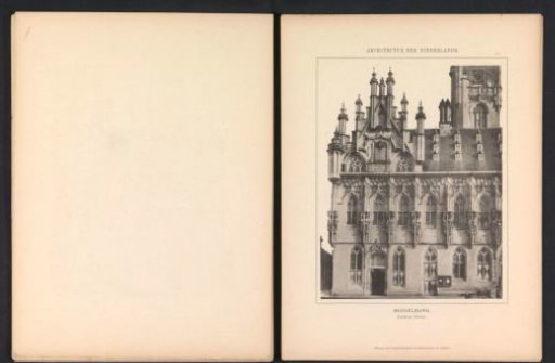 View of the façade of the town hall of Middelburg