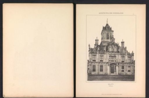 View of the town hall of Delft