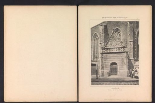 View of a portal of the Sint-Bavokerk in Haarlem