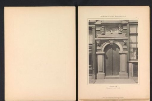 View of the gate of the Barbera women's hospital in Haarlem