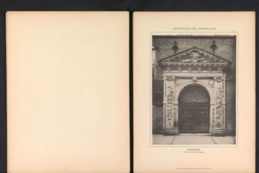 View of a decorated gate of the town hall of Nijmegen