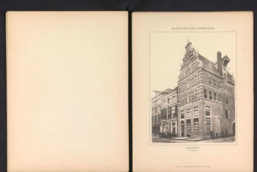 View of the building De Drie Haringen at Brink in Deventer