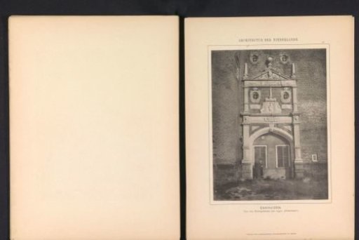 View of a gate of the Drommedaris in Enkhuizen