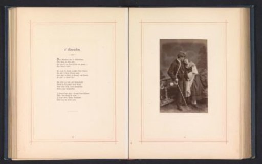 Woman in traditional dress next to (presumably) a blind man