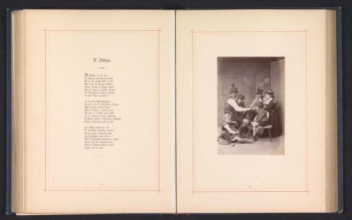 Company in costume around a table