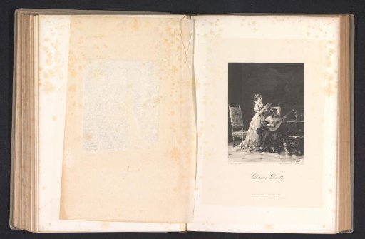 Photographic reproduction of a painting depicting a woman playing the lute and a singing woman