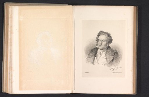 Photographic reproduction of a drawing depicting a portrait of an unknown man