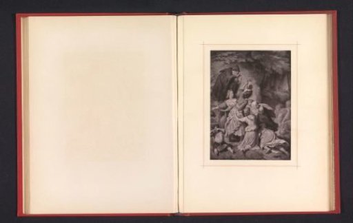 Photographic reproduction of a drawing depicting Eckart warning the children about the witches