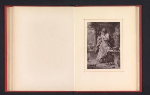 Photographic reproduction of a drawing depicting Alexis kissing Dora