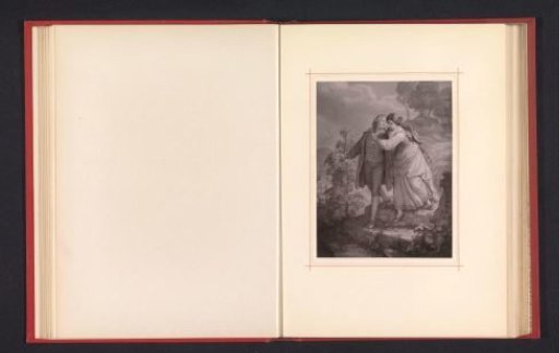 Photographic reproduction of a drawing depicting Hermann and Dorothea