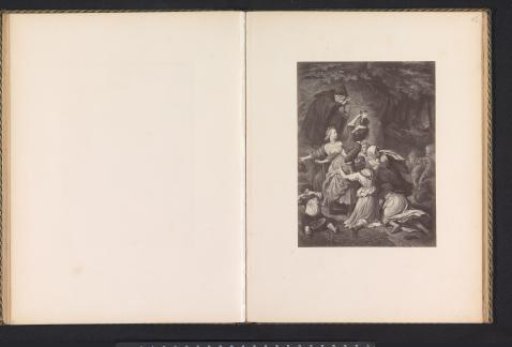 Photographic reproduction of a print depicting Eckart warning children about witches