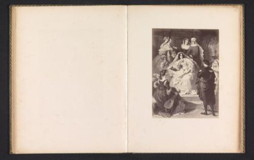 Photographic reproduction of a print of a scene from Torquato Tasso, depicting Alfonso before Leonore