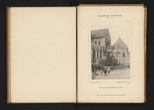 View of the Cathedral of Braunschweig, with the Heinrichslinde in the foreground