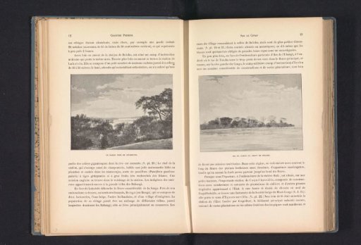 Photographic reproduction of a drawing, depicting a view of the Kasaï near Kwamouth
