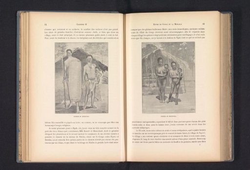 Photographic reproduction of a drawing depicting two women with children of the Mondunga