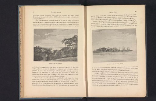 Photographic reproduction of a drawing, depicting a view of the Kasaï near Kwamouth