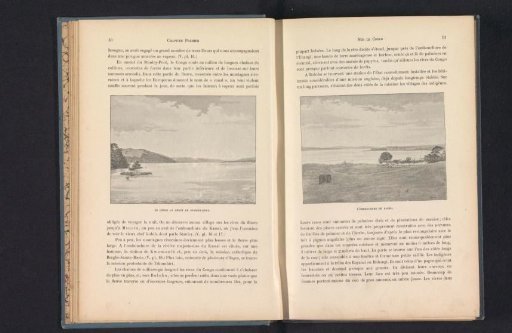 Photographic reproduction of a drawing, depicting a view of the mouth of the Kasaï